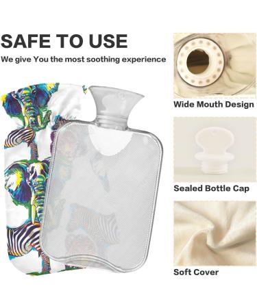 Buy Elephant Tiger Zebra Hot Water Bottles - 2L Pain Relief for Adults & Kids - Ideal Bed Warmer - Buy Online on GoSupps.com