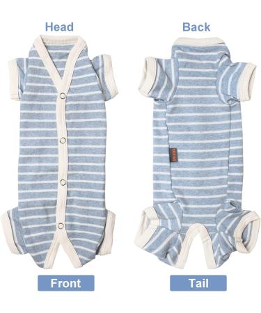 Shop Stylish Dog Shirts | Breathable & Soft Striped T-Shirts for Small to Large Dogs - Kickred XL Light Blue/White - Buy Online on GoSupps.com