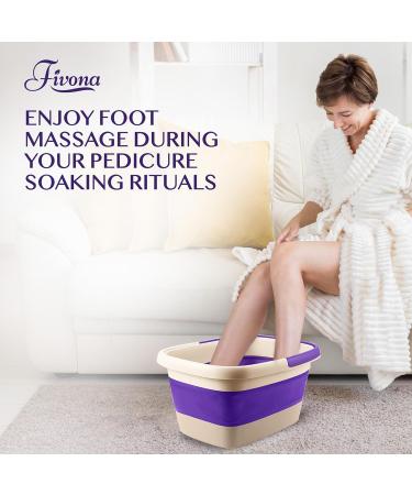 Fivona Collapsible Foot Soak Basin - Ultimate Pedicure Tub for Tired Feet Cracked Heels & Callus Removal - International Shipping Available - Buy Online on GoSupps.com