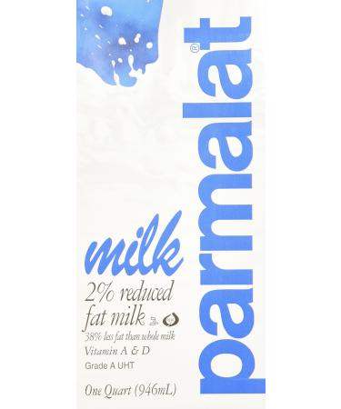 PARMALAT MILK - 2%, 32 OZ (pack of 6) Vanilla,Strawberry 32 Fl Oz (Pack of 6)
