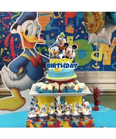 Donald Duck Birthday Party Decorations Donald Duck Cake Topper and Cupcake Toppers Sets for Donald Duck Birthday Party Supplies for Kids Birthday Party Cake Decoration - Buy Online on GoSupps.com