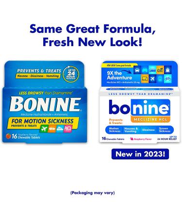 Bonine Motion Sickness Chewable Tablets - 32 Count with Meclizine Hydrochloride - Buy Online on GoSupps.com