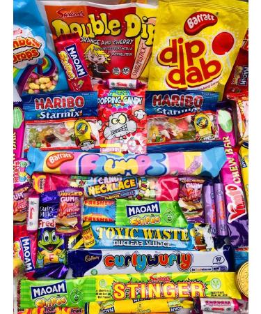Get Well Soon Gift Pink Pick N Mix Ultimate Retro Sweets Box Sweet Candy Hamper Present over 60 sweets Curly Wurly Freddo Black Jacks Pick and Mix Gift Present - Buy Online on GoSupps.com