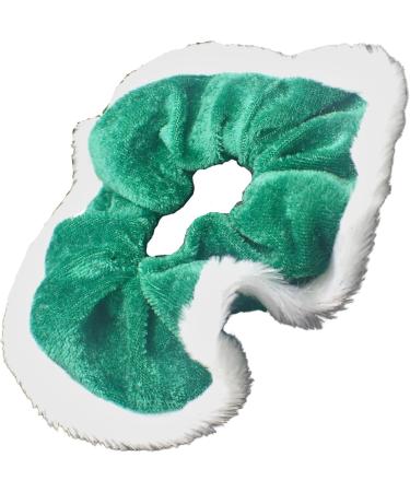 Topkids Accessories Christmas Scrunchies for Women Hair Accessories for Girls Festive Hair Accessories for Women Hair Bobbles Hair Band Hair Ties Girls Gifts White Fabric Elastic Hair Bands (Green) - Buy Online on GoSupps.com