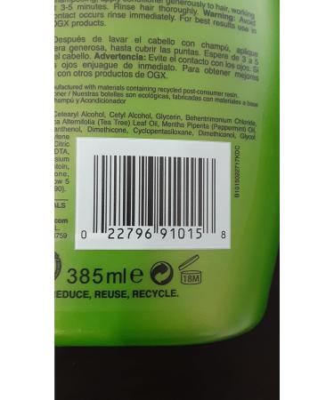 OGX Hydrating Tea Tree Mint Conditioner - Nourish & Revitalize Hair | International Shipping Available - Buy Online on GoSupps.com
