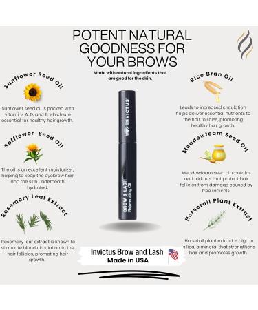 Invictus Inventory Premium Eyebrow & Lash Growth Serum - Enhance Density & Stimulate Growth | 9.75 ML | Made in USA - Buy Online on GoSupps.com