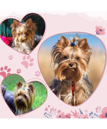 Qearl 48 Pcs Colored Ball Dog Ties Small Dog Bows - Pet Grooming Hair Accessories for Puppy & Cat - Buy Online on GoSupps.com
