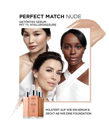 L'Or al Paris Tinted Serum - Nourishing Liquid Foundation with Hyaluronic Acid | Perfect Match No. 1-2 Very Light-Light | 30 ml - International Shipping - Buy Online on GoSupps.com