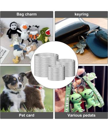60PCS Flat Keychain Rings Bulk Assortment - Home & Car Key Keyrings Set (Silver) - 4 Sizes: 0.98INCH, 1.10INCH, 1.25INCH, 1.37INCH - Buy Online on GoSupps.com