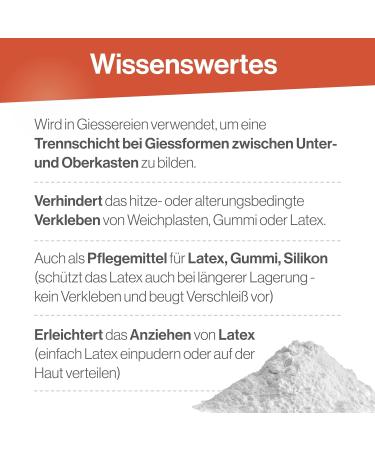 Fire-Proof Talcum Powder 1kg | Water-Repellent Odorless Rubber & Silicone Care - Additive-Free Safe for Gases - Buy Online on GoSupps.com