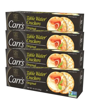 Carr's Original Table Water Crackers, 4-1/4 Ounce (Pack of 4) Original 4.23 Ounce (Pack of 4)