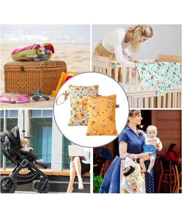 Maeau 2 Pack Wetbags for Cloth Diapers | Reusable & Washable Wet Bag for Baby Gym & Kindergarten - 18x25cm - Buy Online on GoSupps.com