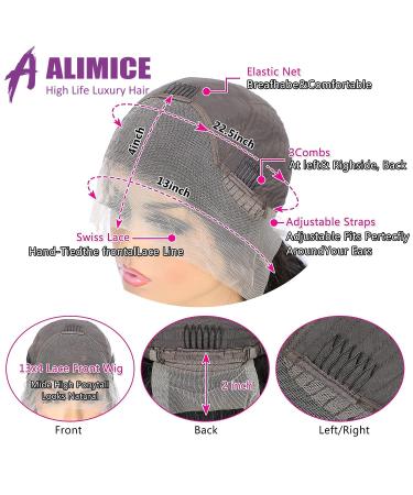 ALIMICE 13X4 HD Lace Front Straight Human Hair Wig for Black Women - 22 Inch Natural Color, Pre Plucked with Baby Hair, Brazilian Virgin Hair, 150% Density - Buy Online on GoSupps.com