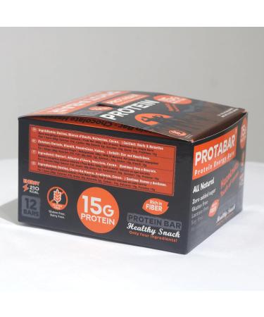 All Natural Energy Protein Bar PROTABAR (12 Pack) - 15g Egg White Protein Per Bar | Dates Egg Whites Hazelnuts Cocoa | Gluten Free | Healthy Snack - Buy Online on GoSupps.com