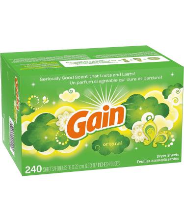 Gain Original Scent Dryer Sheets - 240 Count - Buy Online on GoSupps.com