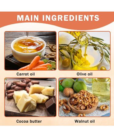 Soft Brown Tanning Gel - Natural Carrot Sun Tanning Cream with Brush (100g) - Perfect for Outdoor & Sunbeds - Buy Online on GoSupps.com