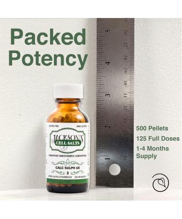 Jackson's Cell Salt #3 Calc Sulph 6X (500 Pellets) - Vegan & Lactose-Free Calcarea Sulphurica | Shop Now - Buy Online on GoSupps.com
