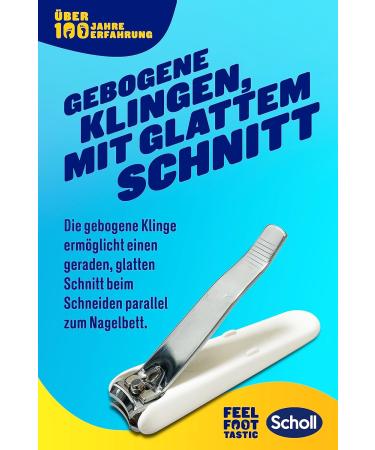 Scholl Nail Clip - Effortless Foot Grooming Tool for Hard & Thick Nails - Durable Lever System - Perfect for Well-Groomed Feet - Buy Online on GoSupps.com