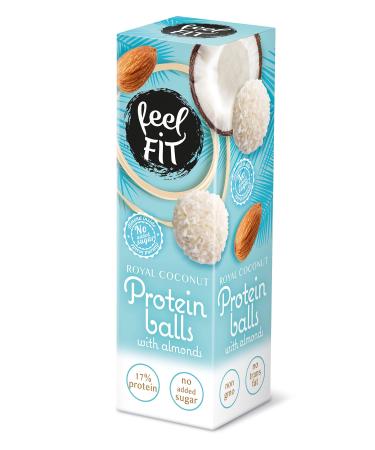 Feel FIT Sugar-free coconut pralines with almonds 12 packs of 27 g each no added sugar Coconut 12 x 27 g - Buy Online on GoSupps.com