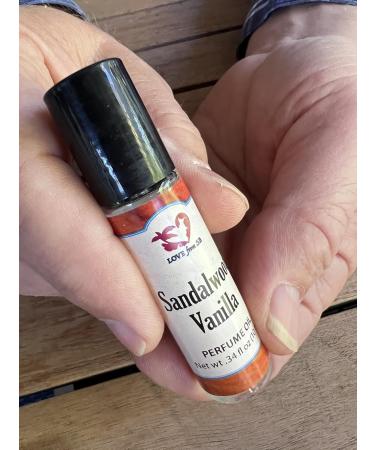 Sandalwood Vanilla Perfume Oil | .03 oz/10 ml Roll On Bottle with Organic Jojoba Oil | Convenient fits in your purse or travel bag | Made in Santa Barbara California (Sandalwood Vanilla) - Buy Online on GoSupps.com