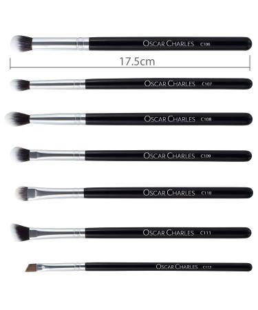 Oscar Charles 12-Piece Professional Make-Up Brush Set | Silver Face & Eye Brushes for Flawless Makeup - Buy Online on GoSupps.com