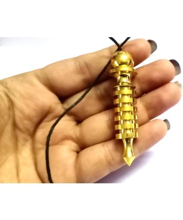 Jet Quality 6 Plate Ring Brass & Plated Metal Isis Pendulum - Healing Dowsing Tool A++ | Shop Internationally - Buy Online on GoSupps.com