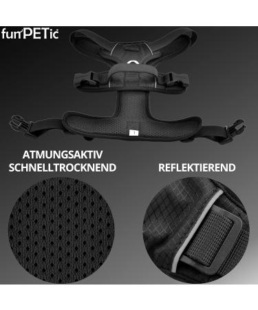 Buy Funpetic Dog Harnesses 2022 - Reflective Padded & Breathable Anti-Train Dishes for Small Medium & Large Dogs - Black M - Buy Online on GoSupps.com