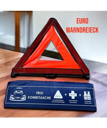 VZL KFZ Auto & Combith Construction Kit 2024 - T V Tested First Aid Set with Warning Triangle & Vests | International Shipping - Buy Online on GoSupps.com