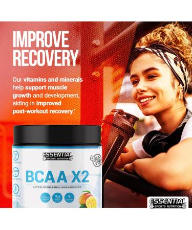 BCAAs with 175mg Caffeine | 40 Serving | Keto-Approved Non-GMO Gluten Free Supplement | Peach-Mango Flavor Mango Madness 1 Ounce (Pack of 1) - Buy Online on GoSupps.com