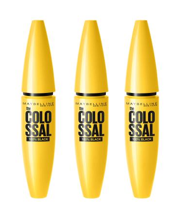 Maybelline New York Mascara Volum'Express The Colossal 100% Black 3 x 107 ml schwarz The Colossal