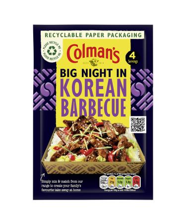 Colman's Big Night In Korean Barbecue Recipe Mix perfect with white rice for a takeaway-style family meal 45 g - Buy Online on GoSupps.com