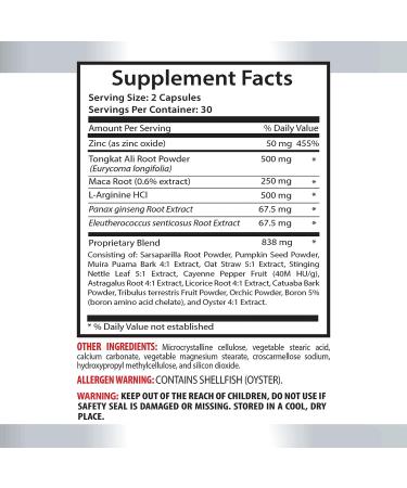 Get Hard with Men's Advanced Formula Pills - 60 Capsules - Tongkat Ali & Maca Root Extract - for Men and Women - Buy Online on GoSupps.com