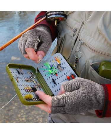 Palmyth Wool Fishing Gloves - 3-Cut Fingerless | Warm for Men & Women | Ideal for Winter Fly Fishing Ice Fishing Photography & Hunting | Gray Large-XXL - Buy Online on GoSupps.com