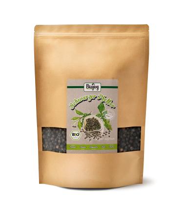 Biojoy ORGANIC black pepper whole (1 kg) black peppercorns for mill (Piper nigrum)