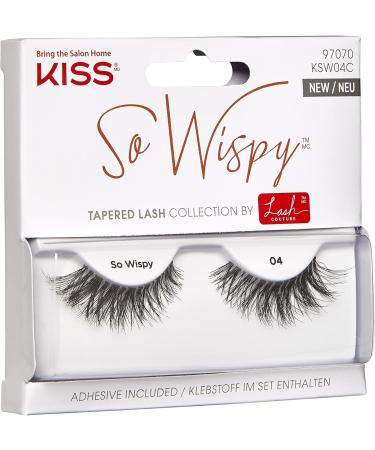 Kiss Lash Couture So Wispy Collection 1 Pair of Volumizing Fake Lashes Style 04 with Tapered Ends and Aloe Infused Lash Glue - Buy Online on GoSupps.com