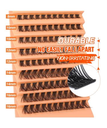 Yawamica DIY Eyelash Extensions Kit - 99Pcs Individual Cluster Eye Lashes - 8-16mm D Curl Wispy Lash Clusters - Easy At-Home Application - Buy Online on GoSupps.com