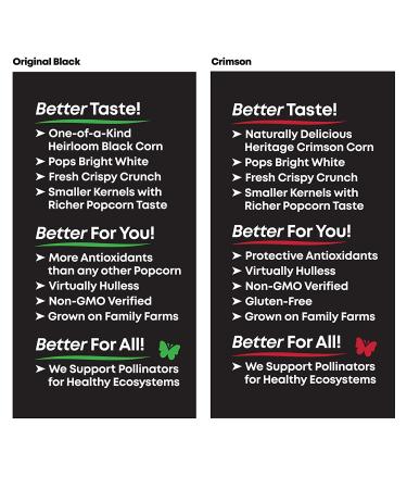 Black Jewell Hulless Popcorn Variety Pack - Non-GMO, Gluten Free, Vegan Snack with Antioxidants - 15oz (Pack of 4) - Buy Online on GoSupps.com