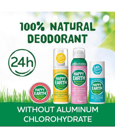  HAPPY EARTH Happy Earth 100% Natural Unscented Roll-On Deodorant 75ml - Buy Online on GoSupps.com