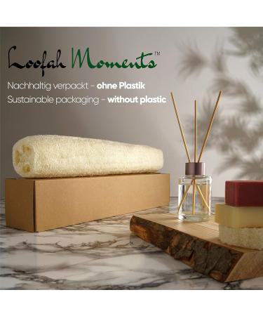 Loofah Moments Luffa Sponge | 44cm Large Natural Luffa Gourd for Body Scrub Soap Making & Handicrafts - Eco-Friendly Cosmetics - Buy Online on GoSupps.com