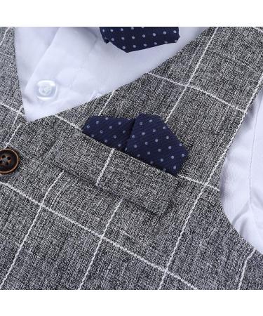 Famuka Baby Boys Gentleman Suit Tuxedo Set in Grey 90 | Kids Formal Clothing - Buy Online on GoSupps.com