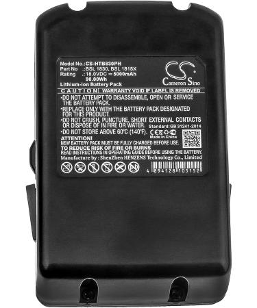 5000mAh Replacement Battery for WR 18DSHL C 18DSL2 CJ 18DSL 18DL - Compatible with BSL 1815X 1830 33055 330067 330139 - International Shipping - Buy Online on GoSupps.com