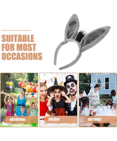 JOINPAYA Donkey Ears Hair Hoop: Donkey Headband Animal Headband Donkey Ears Headband for Halloween Carnival Party - Buy Online on GoSupps.com