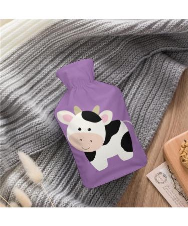 Cute Cow Hot Water Bottle with Plush Cover - Hand Warmer for Adults & Kids | 26.5x15.3cm - International Shipping Available - Buy Online on GoSupps.com