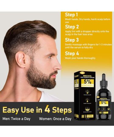 5% Minoxidil Hair Regrowth Treatment - Thicker Fuller Hair for Men & Women | 60ML/2OZ - International Shipping Available - Buy Online on GoSupps.com