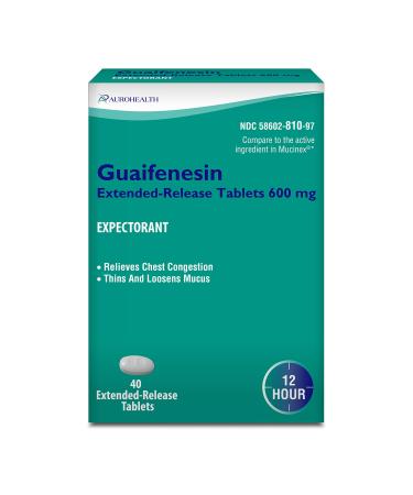 Aurohealth Guaifenesin Expectorant Extended-Release Tablets 600mg 40ct
