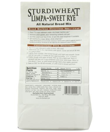 Sturdiwheat Limpa Sweet Rye Bread - 1.31 lbs (Pack of 4) | Authentic Scandinavian Recipe - Buy Online on GoSupps.com