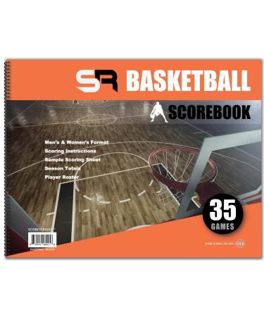 Score It Right Basketball Scorebook  16-Player Mens and Womens Basketball Score Keeping Book  Basketball Game Score Book for Individual and Team Stats  9.25 x 12-inch Hardcover Book