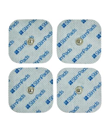 Stimpads tens ems electrodes 4 pieces of 50x50mm with 3.5mm snap suitable for sanitas beurers bluetens etc. reliable high -quality adhesive electrodes certified medical product