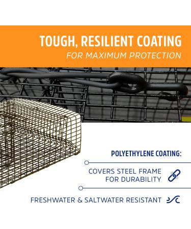 Protoco CT18R 11x18 Mesh Crawfish and Shrimp Trap - Freshwater & Saltwater Cage Style Fishing - Black - Buy Online on GoSupps.com