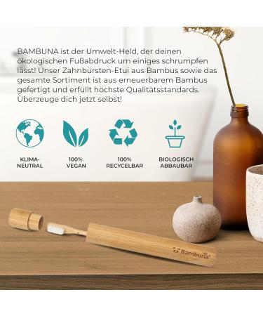 Buy Bambuna Bamboo Travel Toothbrush Etui | Eco-Friendly Plastic-Free Robust Cover | Made in Germany - Buy Online on GoSupps.com